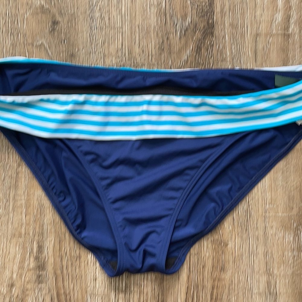 Ralph Lauren Striped Swimsuit Bottom Blue 12